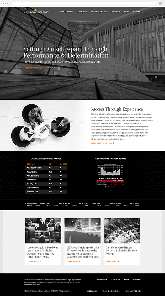 Hedgefund Website Design new