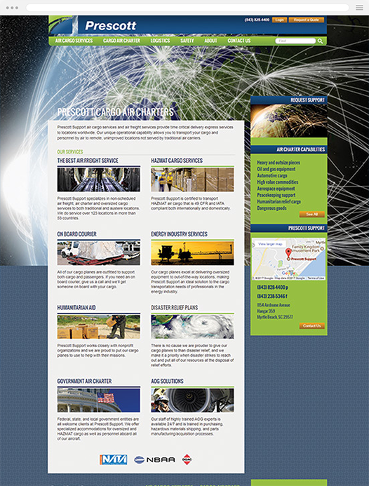 Aviation & Logistics Website Redesign old