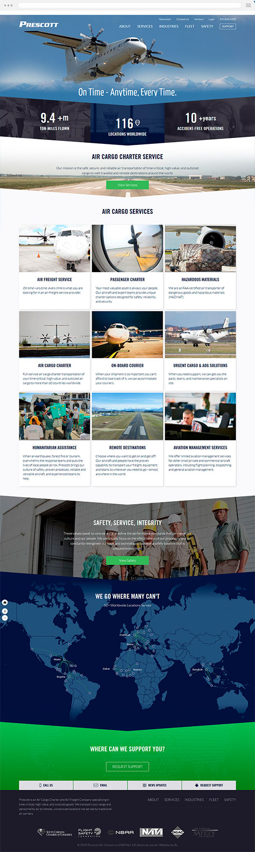 Aviation & Logistics Website Redesign new