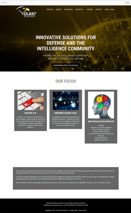 Government Contractor Website Design old