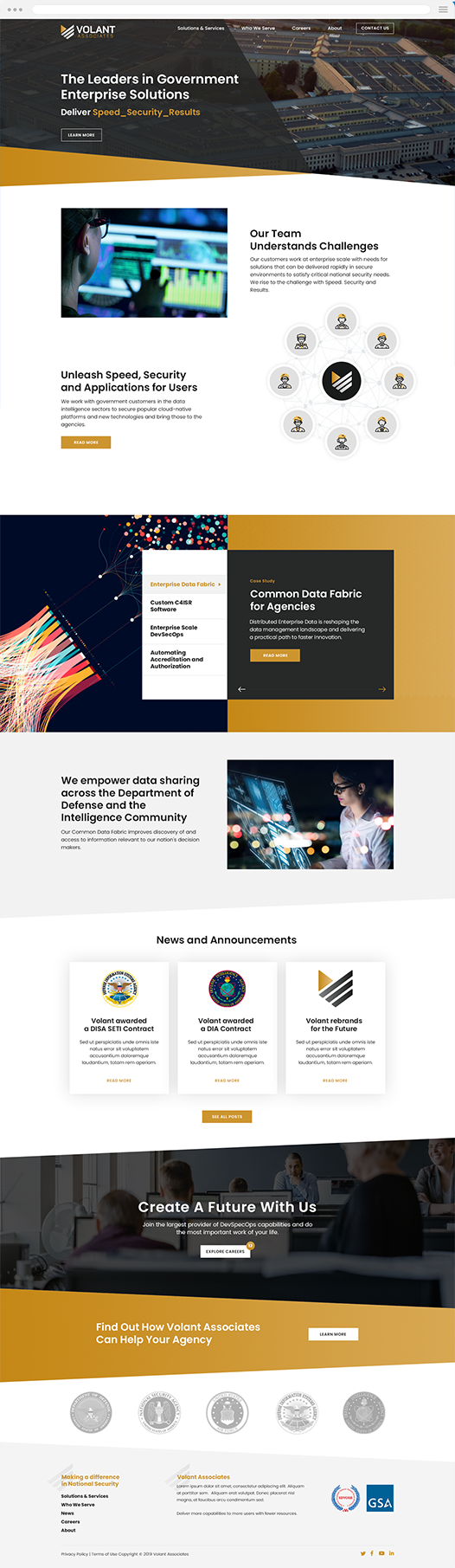 Government Contractor Website Design new