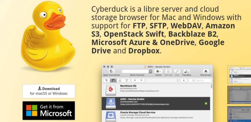 cyberduck ftp connection timeout